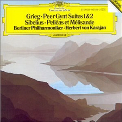 그리그 : 페르귄트 조곡 1-2번, 시벨리우스 : 펠레아스와 멜리장드 (Grieg : Peer Gynt Suites No.1 Op.46, No.2, Op.55 , Sibelius : Pelleas et Melisande, Op.46)(CD) - Herbert Von Karajan