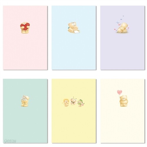 홀마크 곰돌이 핸디용 노트 6종