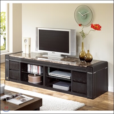 명품 심우 천연대리석 가죽표면 홈씨어터 TV 거실장 NBD-1820
