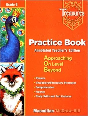 Treasures Grade 3 : Practice Book Teacher's Annotated Edition