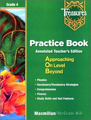 Treasures Grade 4 : Practice Book Teacher's Annotated Edition