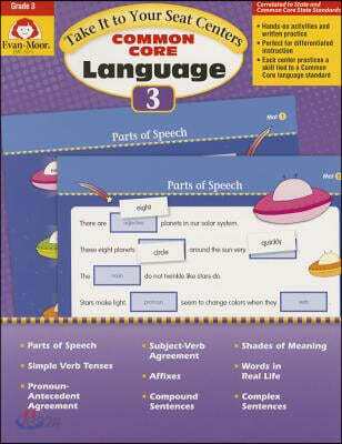 에반무어 Take it to Your Seat Centers - Common Core Language, Grade 3