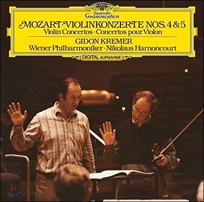 Gidon Kremer / Nikolaus Harnoncourt 모차르트: 바이올린 협주곡 4, 5번 (Mozart: Violin Concertos) 기돈 크레머, 니콜라우스 아르농쿠르 [LP]