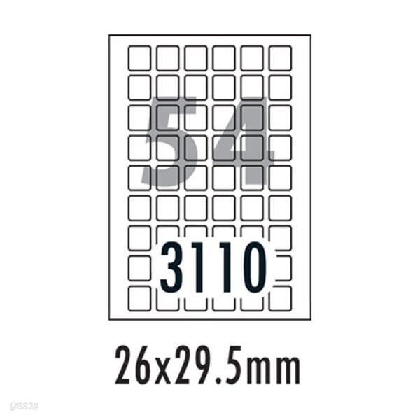 [폼텍] 분류표기용라벨 LQ-3110(20매54칸26x29.5mm)