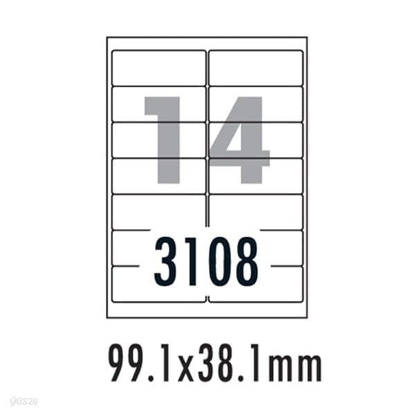 [폼텍] 주소용라벨 LQ-3108(20매14칸99.1x38.1mm)