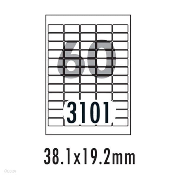 [폼텍] 바코드용라벨 LS-3101(100매60칸38.1x19.2mm)