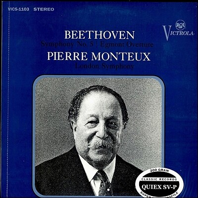 London Symphony Orch. Pierre Monteux — 베토벤 : 교향곡 5번, 서곡집 - 피에르 몽퇴 앨범 커버
