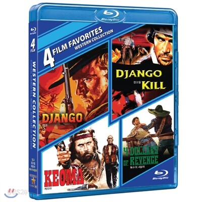Western Collection 4 Film: Django Blu-ray Limited Edition 4-Disc Korea Import