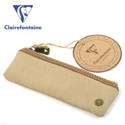 [클레르퐁텐] Cotton Canvas & Leather - Pencil case COLOMB