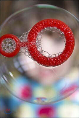 Blowing A Soap Bubble with a Red Wand Journal: 150 Page Lined Notebook/Diary