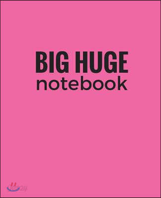Big Huge Notebook (820 Pages): Hot Pink, Jumbo Blank Page Journal ...