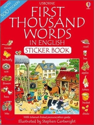 First 1000 Words in English Sticker Book