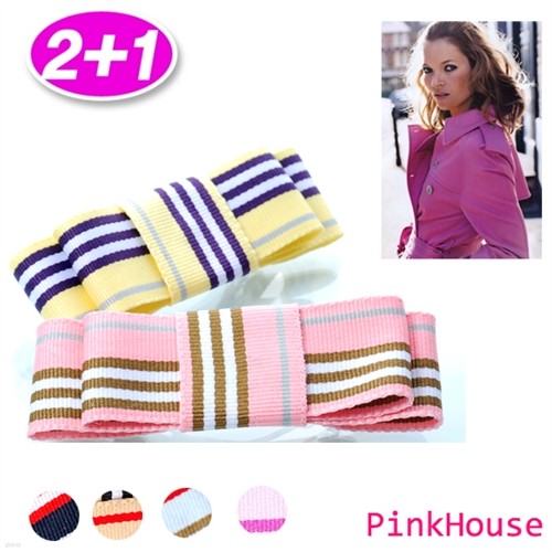 [PinkHouse] [2+1]Kateberry Ribbon hairpin(헤어핀2개+쉬폰스카프1)