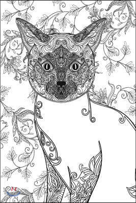 Color My Cover Cat Journal - Siamese Cat: 100 page 6" x 9" Ruled Notebook: Coloring Journal, Blank Notebook, Blank Journal, Lined Notebook, Blank Diar