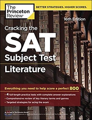 Cracking the SAT Literature Subject Test in Literature, 16/E