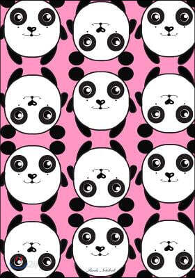 Panda Notebook: Pretty Notebook for Women, Teens, Girls: Blank Lined Notebook