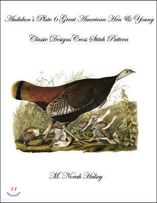 Audubon's Plate 6 Great American Hen & Young: Classic Designs Cross Stitch Pattern
