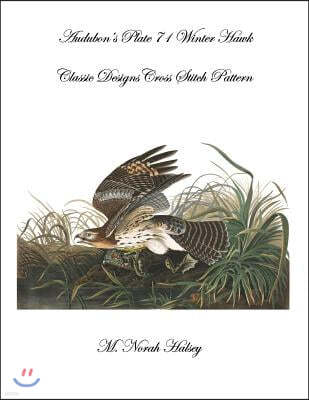 Audubon's Plate 71 Winter Hawk: Classic Designs Cross Stitch Pattern