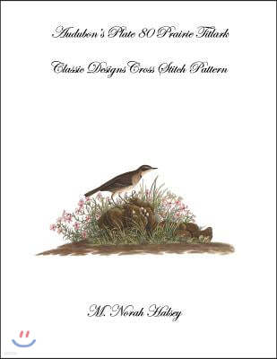 Audubon's Plate 80 Prairie Titlark: Classic Designs Cross Stitch Pattern