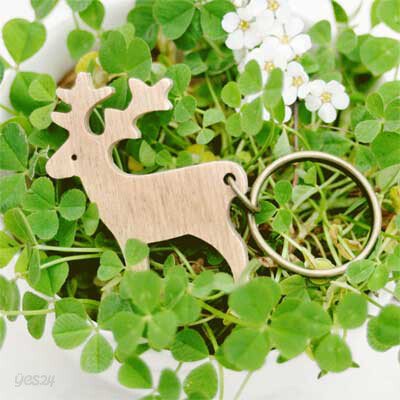 Woody Fam. Key Ring-reindeer