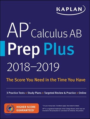 Kaplan AP Calculus AB Prep Plus 2018-2019