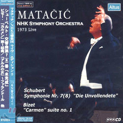 Schubert : Symphony No.7(8) / Bizet : 'Carmen' Suite No.1L'Arlesienne : NHK Symphony Orch.Matacic