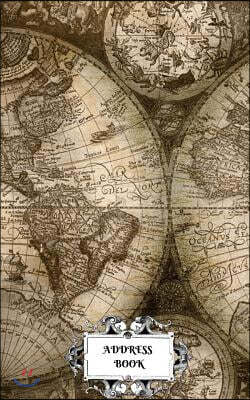 Address Book: : Antique Map Cover (5"X8") Address Organizer Books
