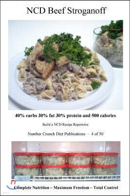 NCD Beef Stroganoff: 40% carbs 30% fat 30% protein and 500 calories