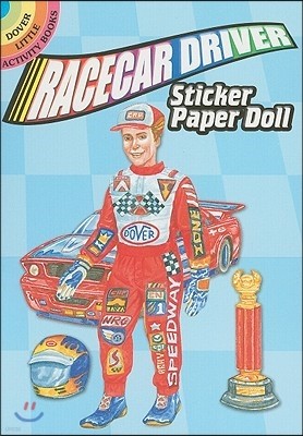 Racecar Driver Sticker Paper Doll