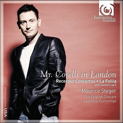 Maurice Steger ڷ: ڴ ְ,   (Mr. Corelli In London : Recorder Concertos, La Follia) 𸮽 װ