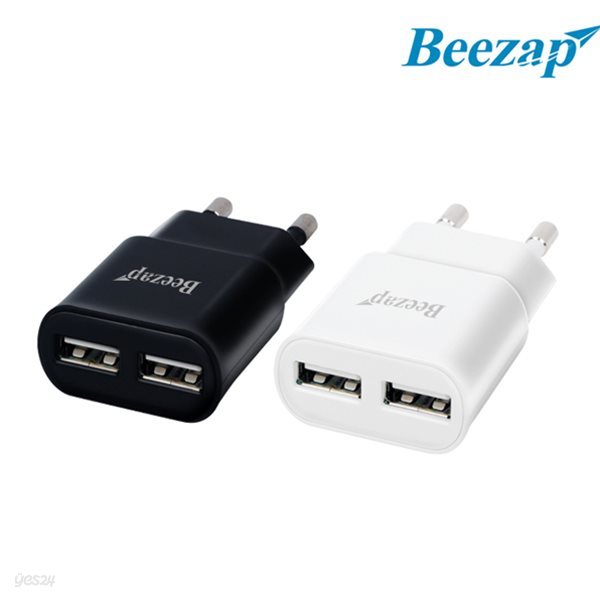 총알배송 비잽 BZ221 5V 2A 고속 충전 2포트 USB 충전기 케이블 포함