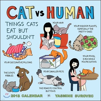Cat vs. Human 2018 Wall Calendar