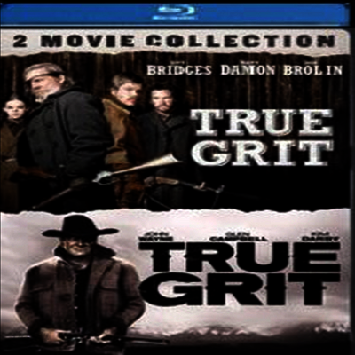 True Grit: 2 Movie Collection (진정한 용기 (1969) / 더 브레이브 (2010)(한글무자막)(Blu-ray)