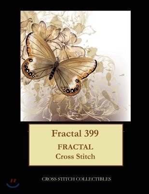Fractal 399: Butterfly cross stitch pattern