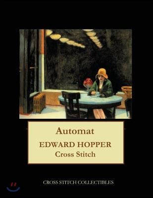 Automat, 1927: Edward Hopper cross stitch pattern