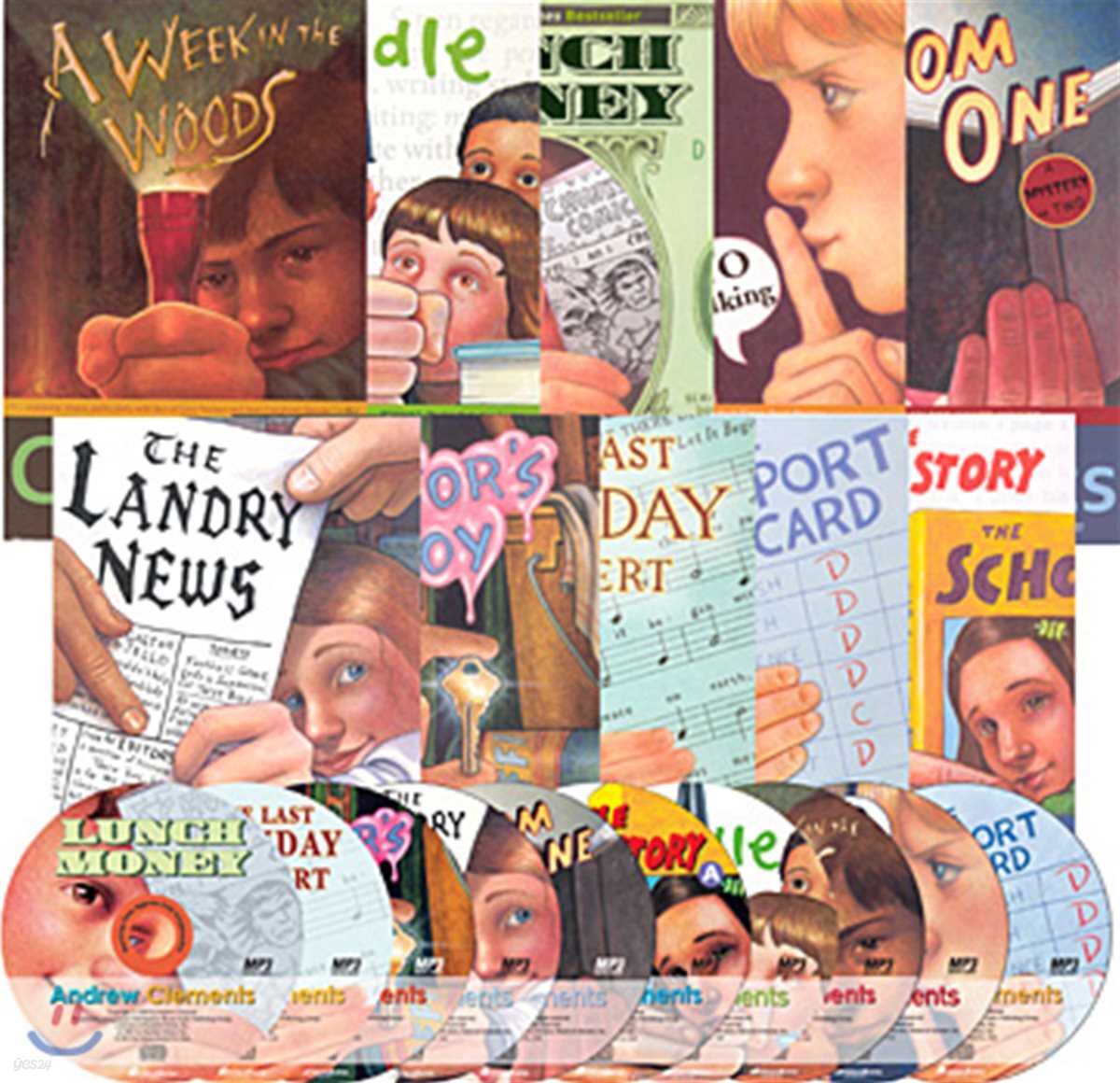 Andrew Clements School Stories 10종 직수입도서 (MP3 CD 10종, 단어장증정)