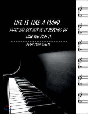 Createspace Independent Pub Life Is Like a Piano. What You Get Out of It Depends on How You Play It: Manuscript Paper for Inspiration and Composition (120 Pages/ 8.5x11/12 Staff)