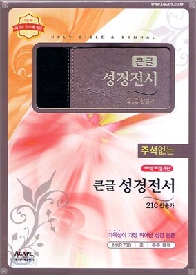 개역개정 주석 없는 큰글성경전서&21C 찬송가(중/합본/색인/최고급신소재/지퍼/NKR73B/)(13.5*20)(투톤블랙)