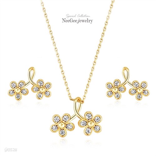 [NeeGee] 14K Gold-Pin 꼬임 샴플라워 2종세트