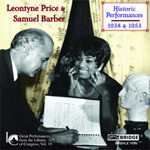 Leontyne Price, Samuel Barber / 레온타인 프라이스와 새뮤얼 바버 - Historic Performances 1938 &1953 (수입/미개봉/9156)