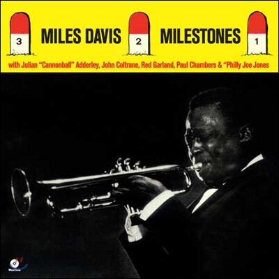 Red Garland,John Coltrane,Miles Davis,Paul Chambers,Cannonball Adderley,Philly Joe Jones — Miles Davis (마일즈 데이비스) - Milestones 앨범 커버
