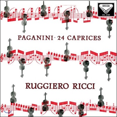 Ruggiero Ricci,Nicolo Paganini — Ruggiero Ricci 파가니니: 24개의 카프리스 - 루지에로 리치 (Paganini: 24 Caprices) 앨범 커버