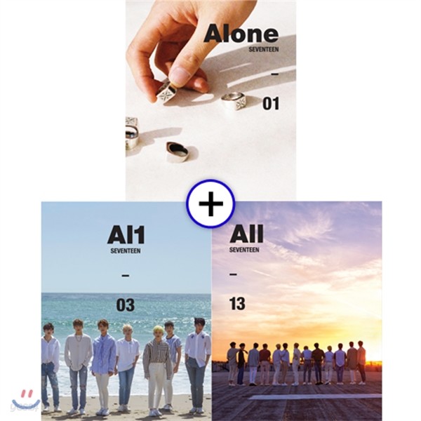 세븐틴 (Seventeen) - 미니앨범 4집 : Al1 (ver.1 Alone [1]+ Ver.2 Al1 [3]+Ver.3 All [13] / 3종 SET)