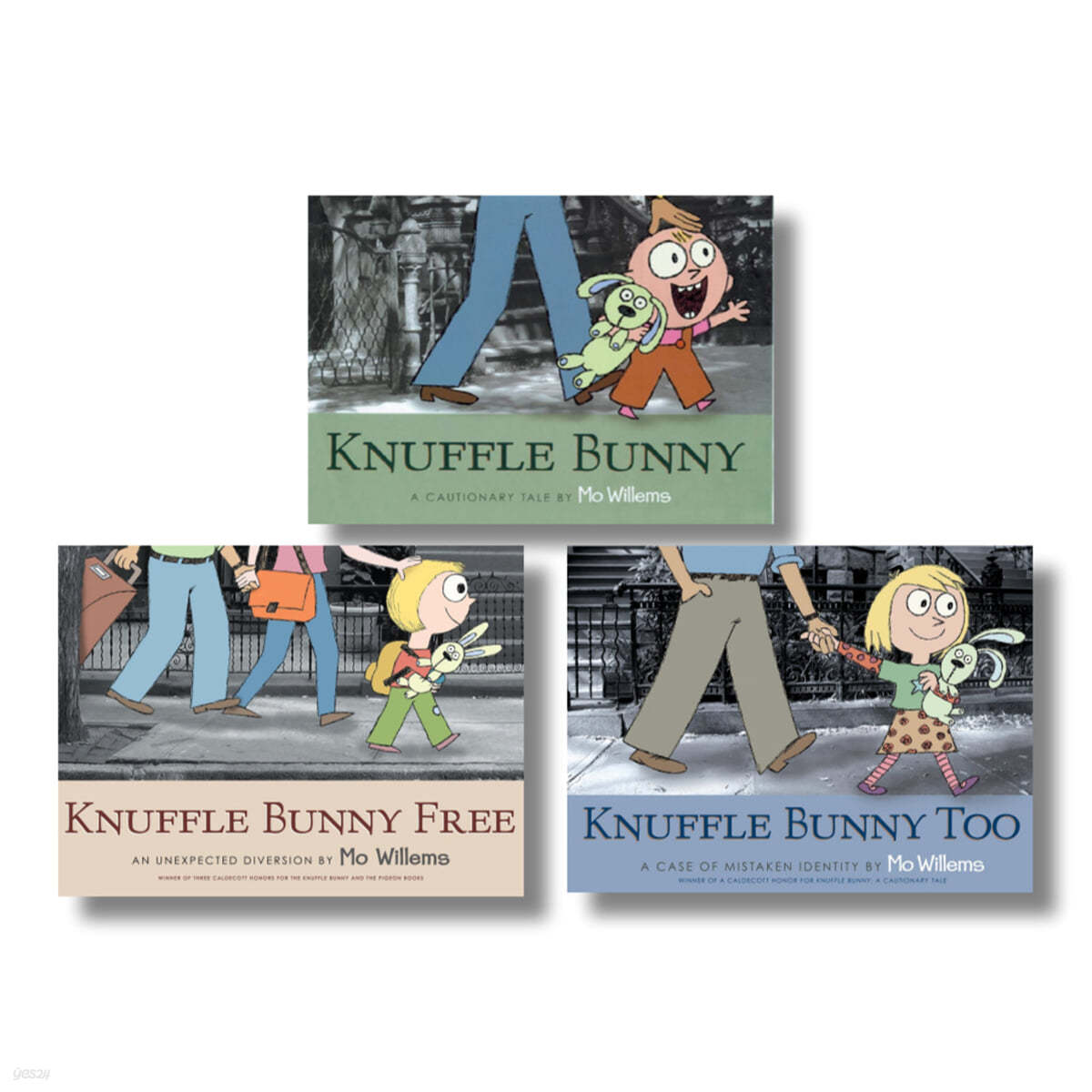 Knuffle Bunny Set 모윌렘스 너플버니 페이퍼백 3종 세트