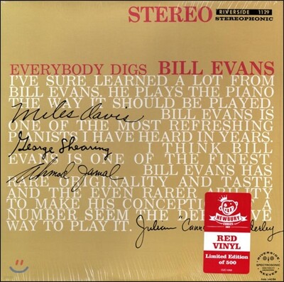 Bill Evans Trio,Philly Joe Jones,Bill Evans,Sam Jones,Orrin Keepnews — Bill Evans Trio (빌 에반스 트리오) - Everybody Digs Bill Evans 앨범 커버
