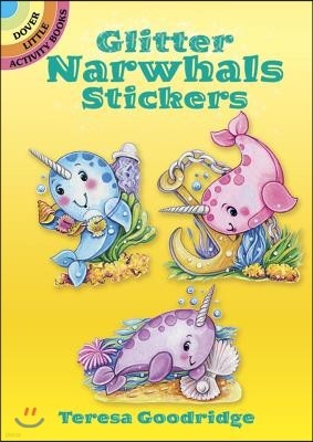 Glitter Narwhals Stickers