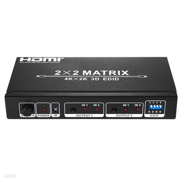 2:2 HDMI MATRIX 스위치 ,3D, HDCP지원, EDID,리모컨IR NEXT 2202HDM