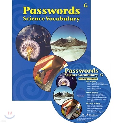 Passwords Science Vocabulary Book G