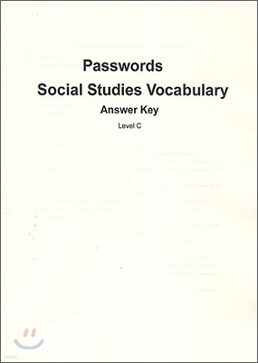 Passwords Social Studies Vocabulary Book C : Answer Key