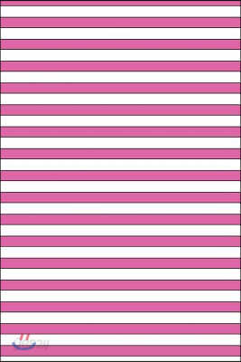 Lizzie Timewarp Notebook (pink and white striped)